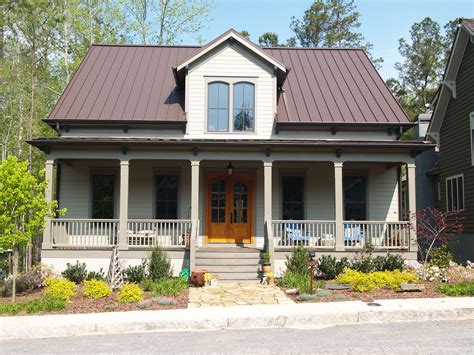 cream color houses with brown metal roogs|colors for metal roof houses.